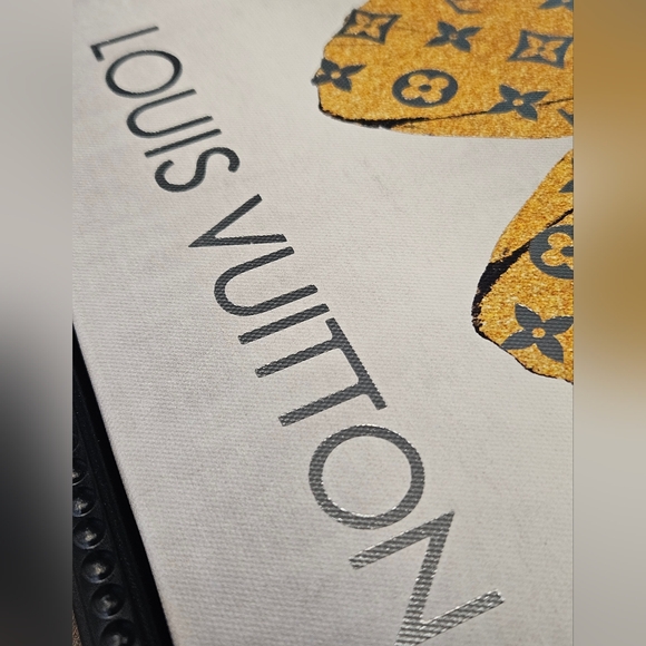 NEW Framed Fashion Butterfly "LV" Wall Art - Picture 6 of 10